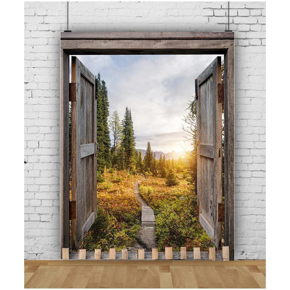 

SHENGYONGBAO Window Scenery Beach Photography Backdrops Props Indoor Decorations Snow Setting Sun Photo Studio Background HH-06