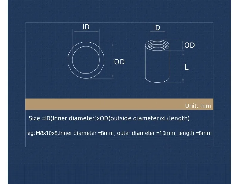 10 Pezzi M2 Colonna In Alluminio Manicotto Filettato Rotondo - Foto 9