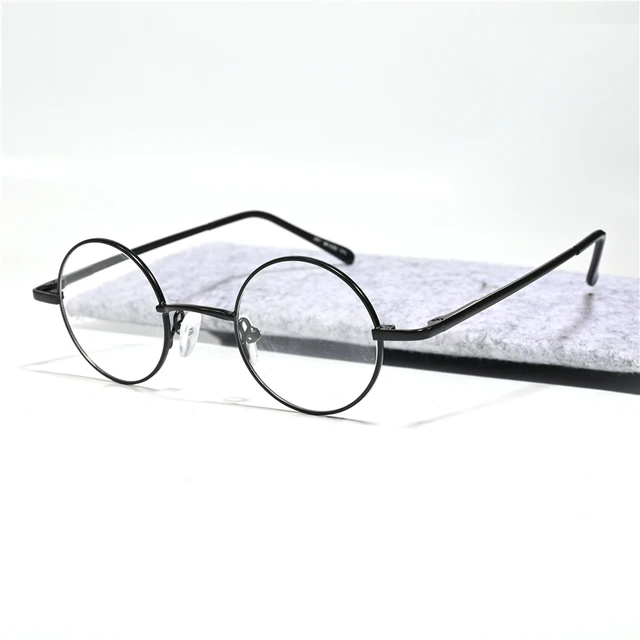 Small Round Glasses for Men, Super Small, Golden, Frame 38 mm