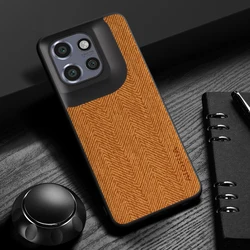 Wood Grain Design Lightweight Phone Case for Moto S50 5G (Orange)