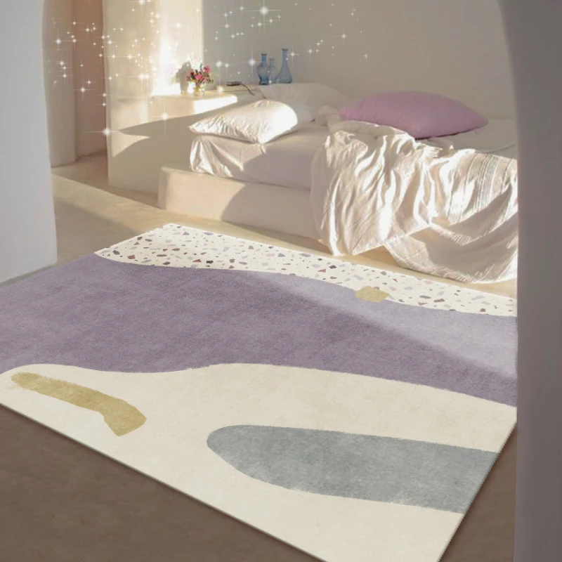 

INS Wind Abstract Carpet Original Design Nordic Modern Minimalist Bedroom Bedside Living Room Mat Line Girl Floor Mat