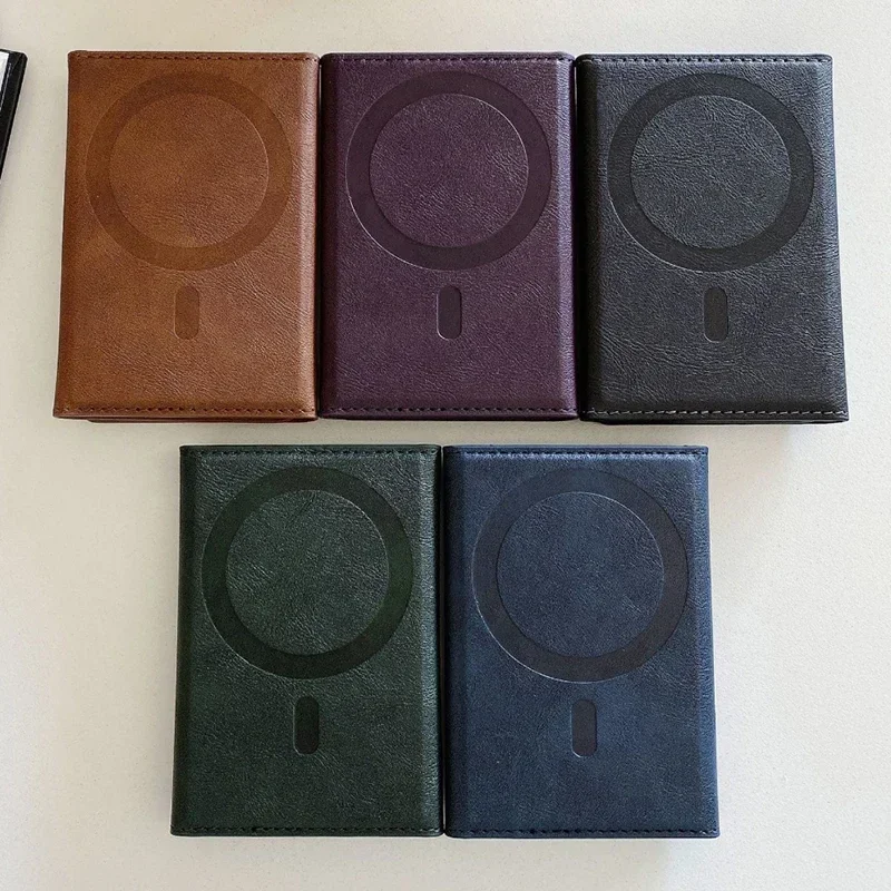 Premium Magnetic Leather Wallet with Card Slots - Sleek and Secure Phone Accessory