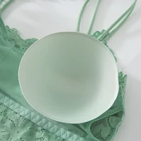 Soutien-gorge en dentelle pour femmes, 3 pièces, Bralette confortable, couleur unie, sous-vêtements Sexy, gilet ajouré, Lingerie sans fil, soutien-gorge sans couture 5