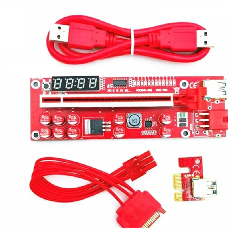 

Удлинительный кабель для видеокарты PCIE V013PRO с цифровой трубкой USB3.0, графическая карта, кабель передачи PCI-E с 1X на 16X контролем температуры