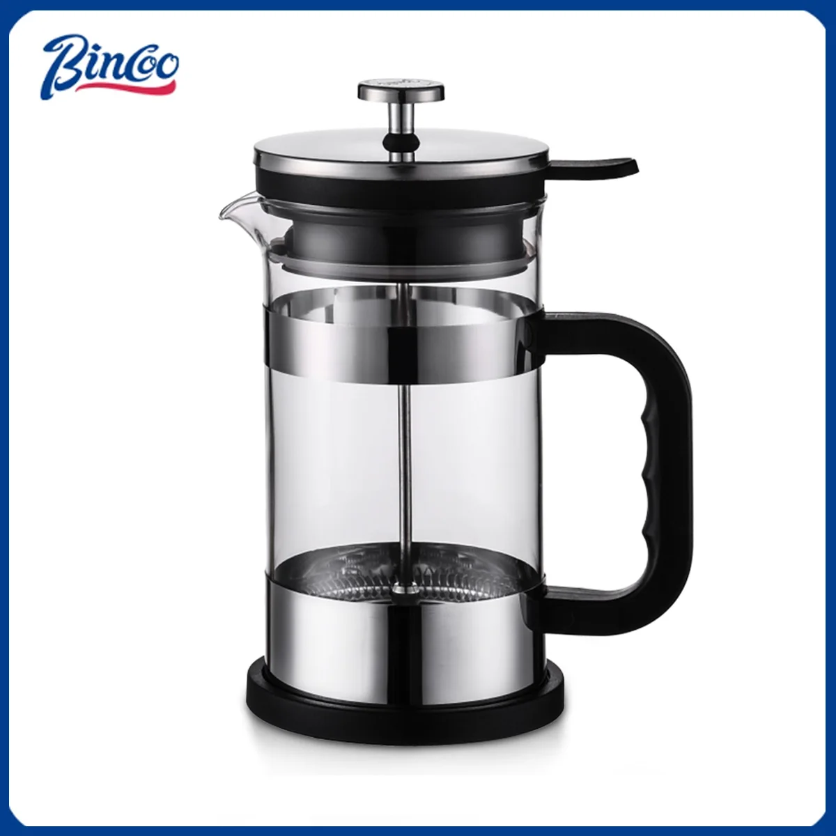 BINCOO 1000ml French Press Coffee Maker - Borosili...