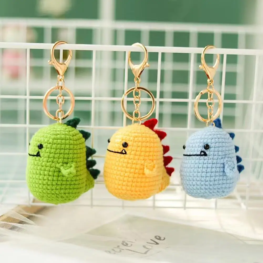Handmade Doll Crochet Material Kit Cartoon Dinosaur With Crochet Hook Marker Buckle Wonderful Gifts For Lovers Beginners