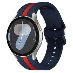Dual - Color Silicone Strap - Comfortable Watch Band Bracelet - Watch 5 Pro 45mm (Midnight blue red)