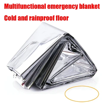 Emergency Blanket Outdoor Survive First Aid Rescue Kit Windproof Waterproof Foil Thermal Blanket for Camping Hiking 3