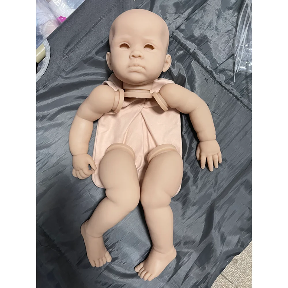 Reborn Dolls 23inch Unfinished Unpainted Blank Doll Kits Reuben DIY Doll Parts Handmade Bebe Reborn Kit with Cloth Body