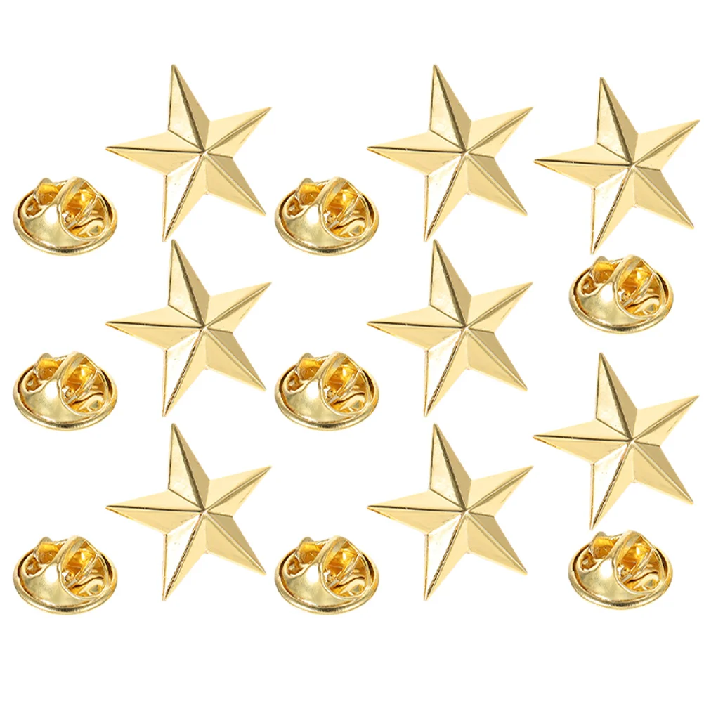 

8Pcs Star Badge Lapel Pin Star Brooch Clip Costume Decorations for Women Men Teens Kids