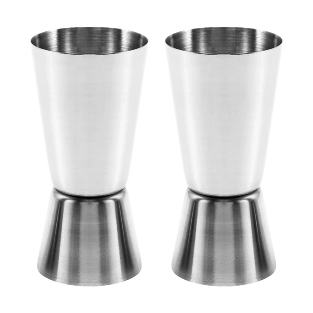 Stainless Steel 25/50 ml & 15/30 ml Jigger Bar Craft Dual Spirit Measure Cup  Double Jigger Peg Measuring Cup for Bar Party Wine Cocktail Drink Shaker  Shot Measure