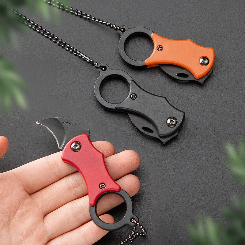 Folding Knife Portable Small Folding Knife Pocket Knife Stainless Steel Claw Camping Peeling Fruit Cutting Rope Self-defense EDC Tool