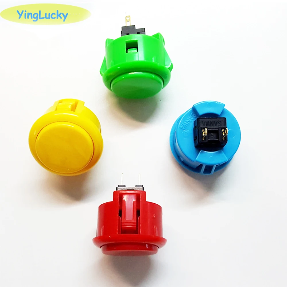 1pcs Original Sanwa OBSF 30 24mm Button Arcade push button for Joystick PC Raspberry Pi Nintendo push button replacement