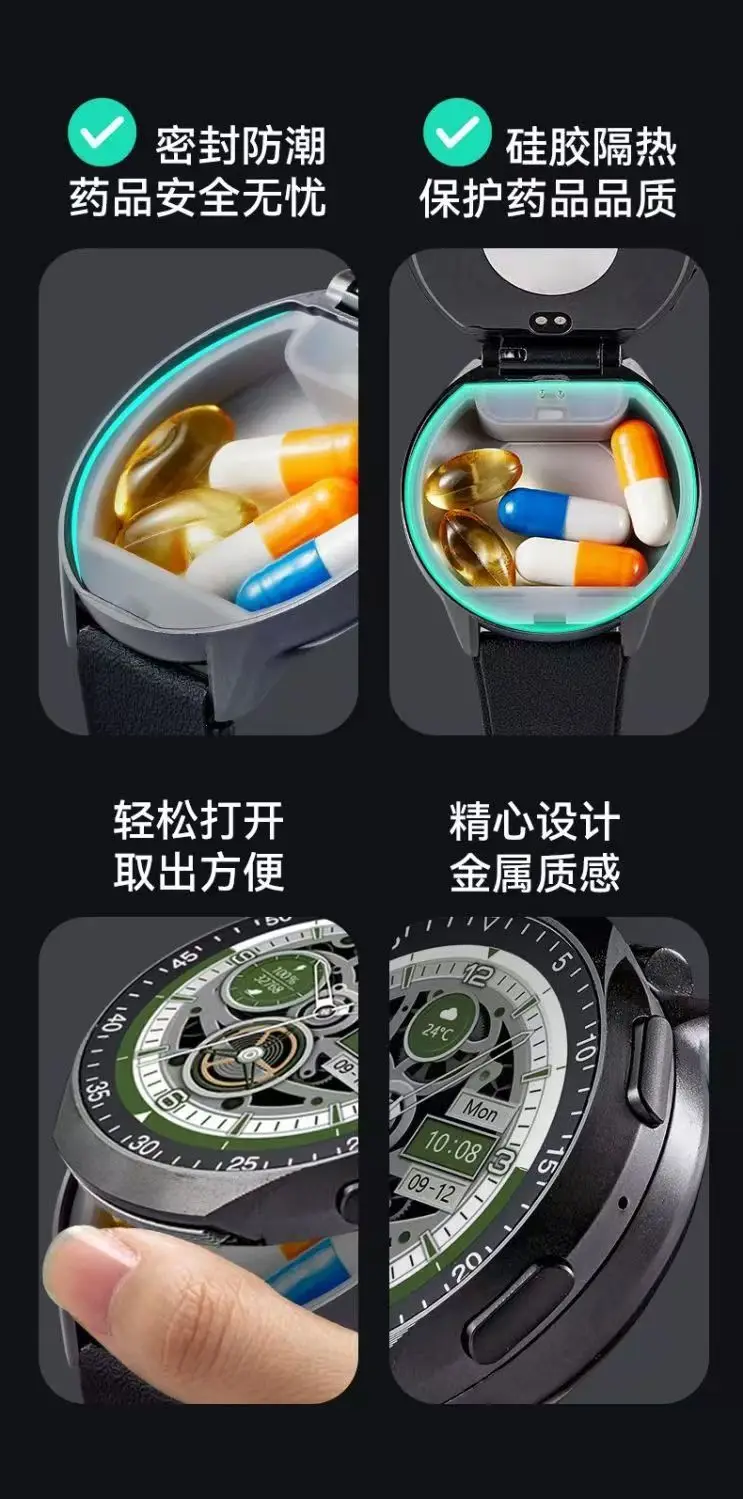 창의적인 휴대용 EDC 숨겨진 금고 시계 다기능 의료용품 상자 도구