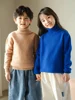 Boys Sweater Winter Childrens 100% Wool Thickened Warm Clothing Pullover Sweater Solid color High Neck Cashmere Bottom Sweater 5
