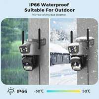 Caméra IP Wifi 10MP 5K extérieure 2.4GHZ 5GHZ caméra de Surveillance PTZ double objectif double écran alerte e-mail 4K Protection de sécurité 4