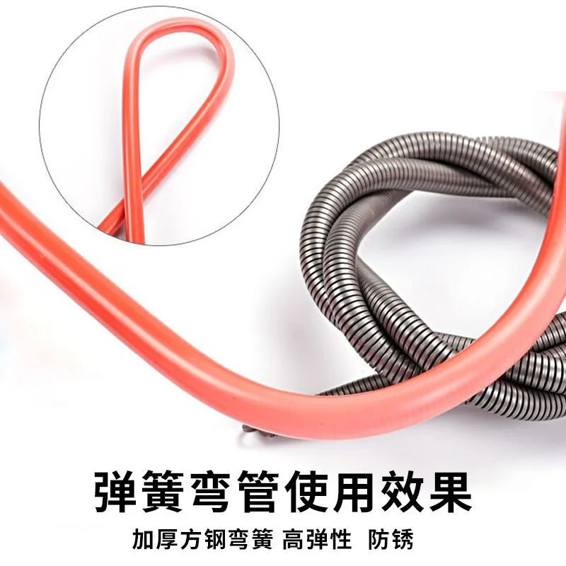 Cintreuse à Ressort Pour Tubes PVC - Outil Manuel Pour Pliage Précis - Tailles 16, 20, 25, 32 Mm - Longueur ~42 Cm - En Acier Carré