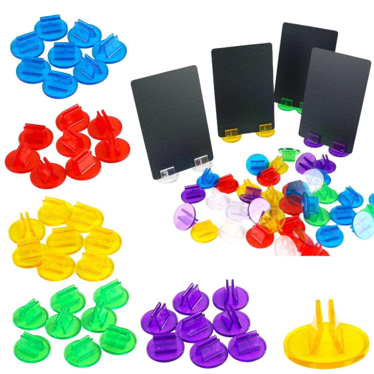 Card Holder Card Binder Clips Transparent Card Holder Various Colours  Available Fitting 2MM Cardboard For Board Game Accessories - AliExpress 18
