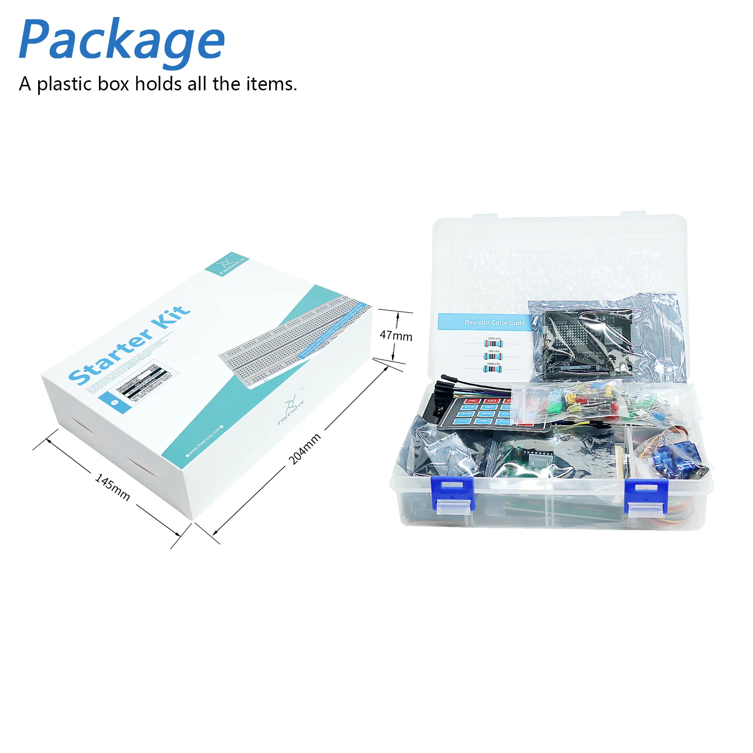 Freenove Complete Starter Kit With Board V5 Mini - Arduino Compatible With 343 Items & 90 Projects