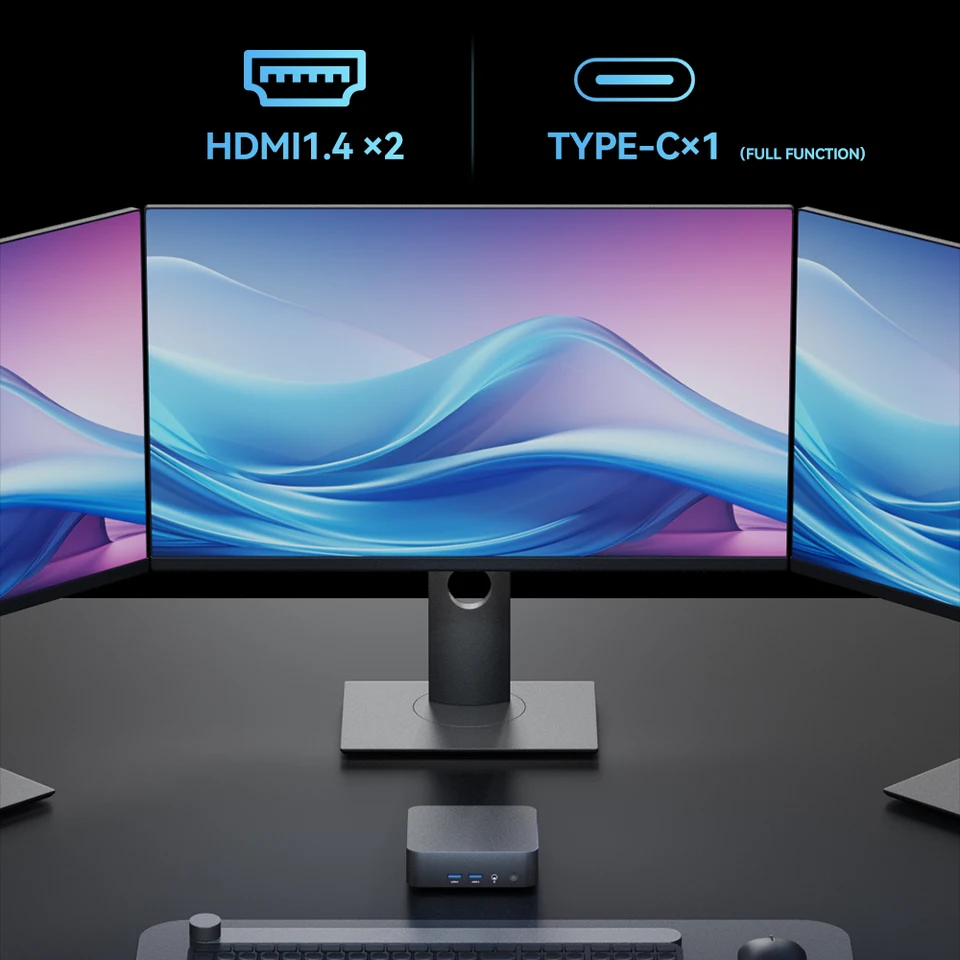 インテル N100 ミニPC 8GB DDR4 128GB/256GB M.2 NVMe SSD WiFi6