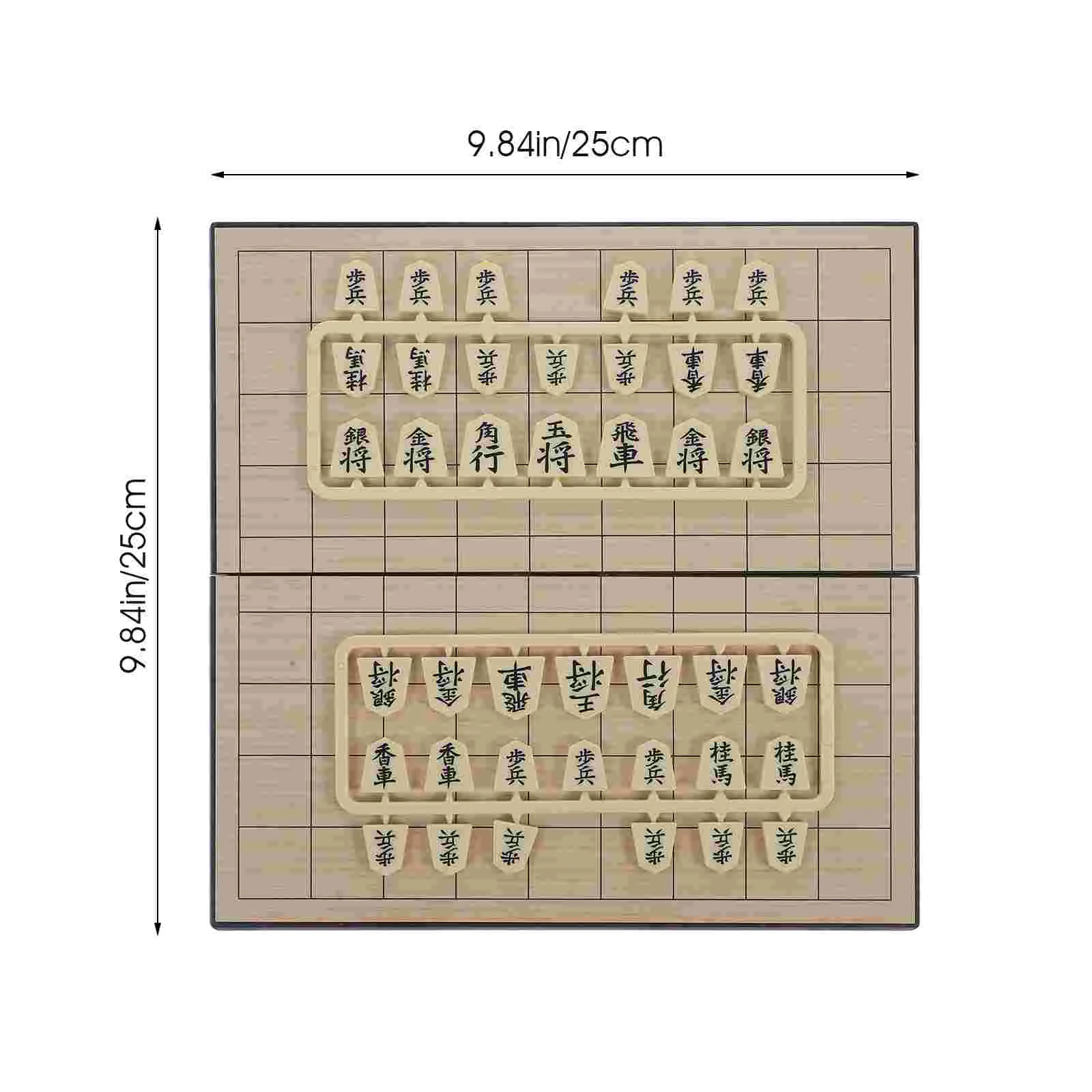 Japanese Shogi Chess Folding Magnetic Board Shogi Chess Japanese Xiangqi with Drawers and Traditional Playing Pieces