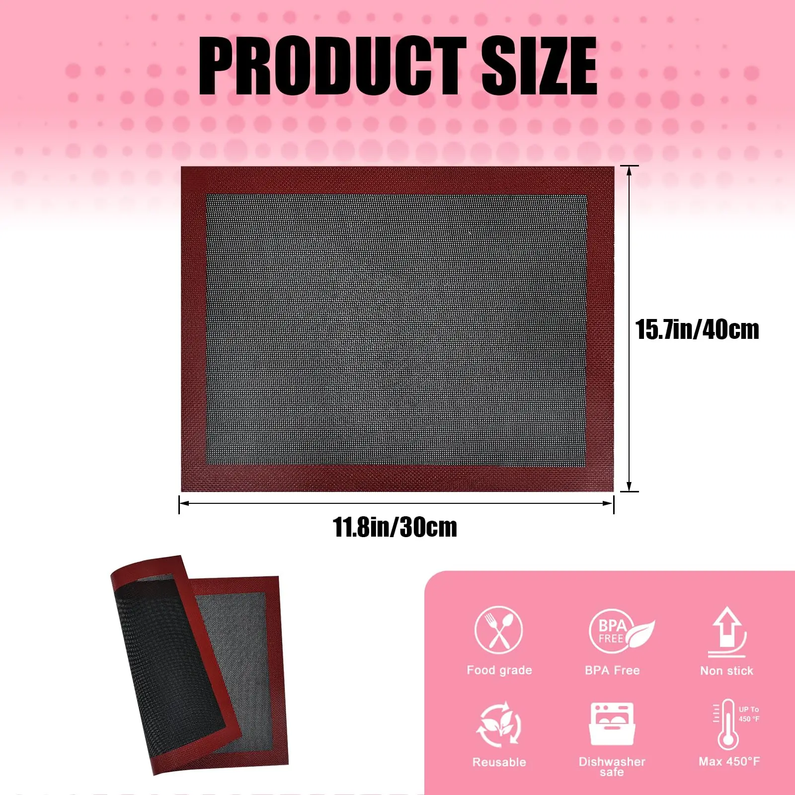 Non Stick Reusable Bread Mat Silicone Hollowing Out Baking Oven Mesh Pad Breathable Sheet Liner For Cookies Resistant Cooking