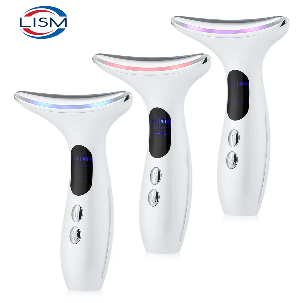 Microcurrent Face Neck Beauty Device LED Photon Firming Rejuvenation
