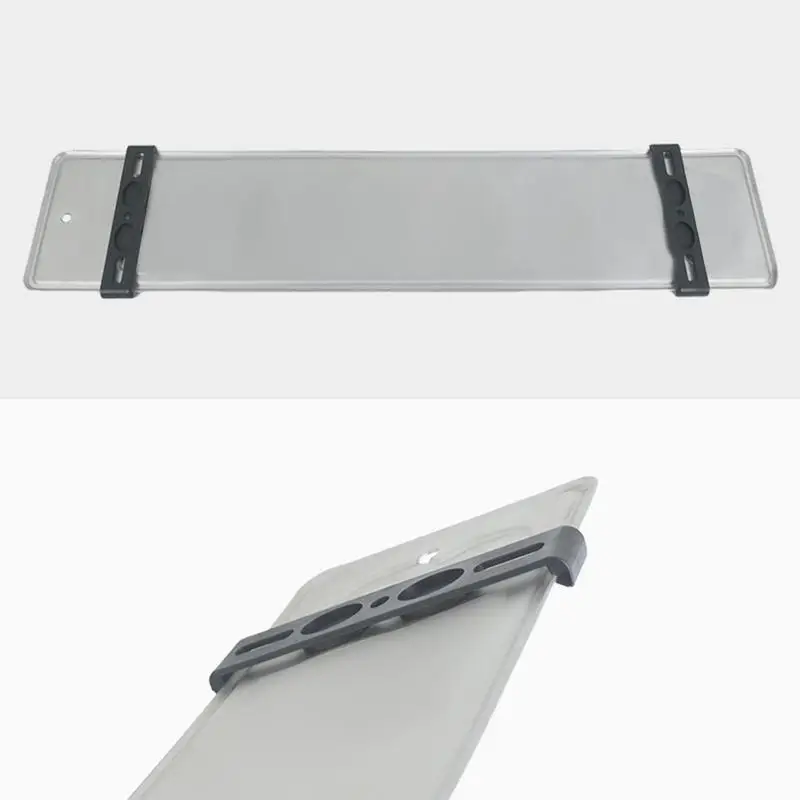 4PCS License Plate Holder Weather-Proof Frameless License Plate Frame Car Tag Frame for Front and Rear Car Tags Car Accessories