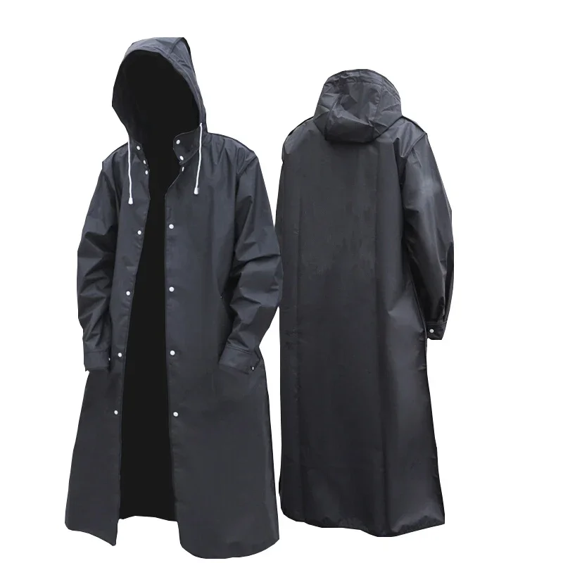 Waterproof Raincoat Men Adult Long Hooded Outdoor Fishing Mountaineering Thickened Poncho
