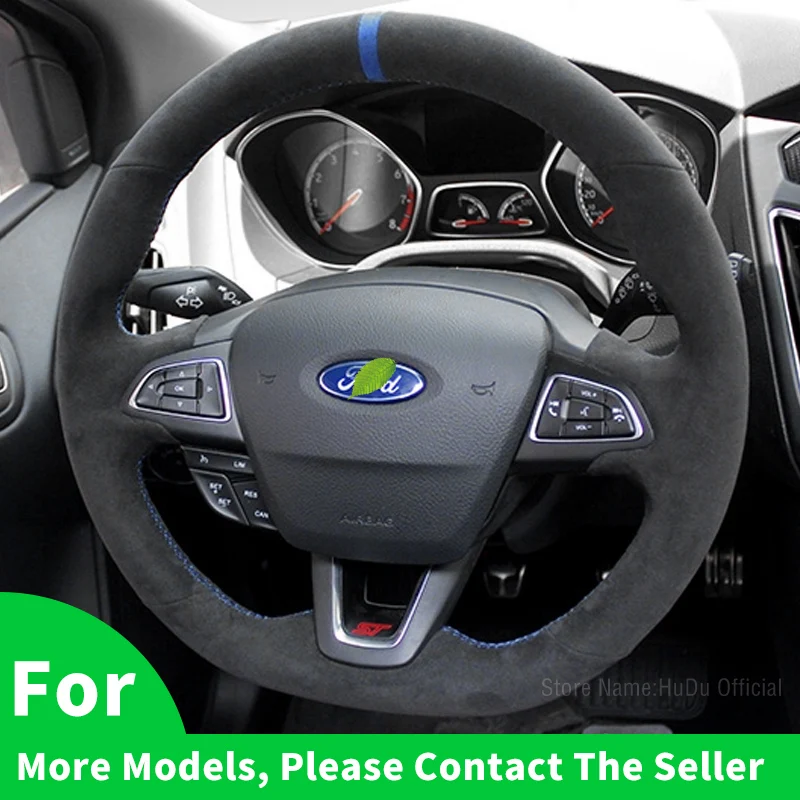Coprivolante In Pelle Microfibra Per Ford Focus 3 (2015-2018) E Kuga/Escape (2016-2019) – Cucitura Mano, Antiscivolo