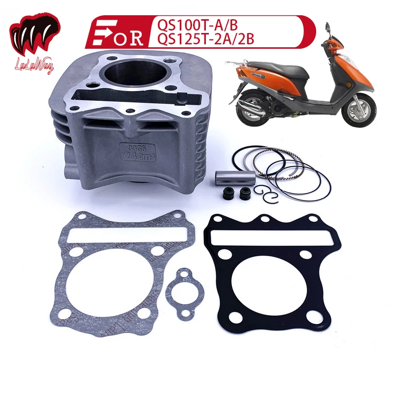 

124 см 33G5 для Suzuki QS100T-A/B QS125T-2A/2B мотоциклетный цилиндр в сборе, поршневое кольцо, игольчатые подшипники, прокладки