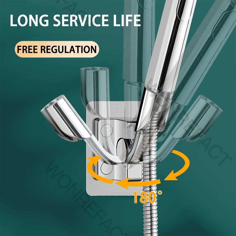 No Drill Adjustable Shower Head Holder Nozzle Handheld 180 Degree Rotation Shower Bracket Universal accessorie showerhead holder shower bracket shower holder