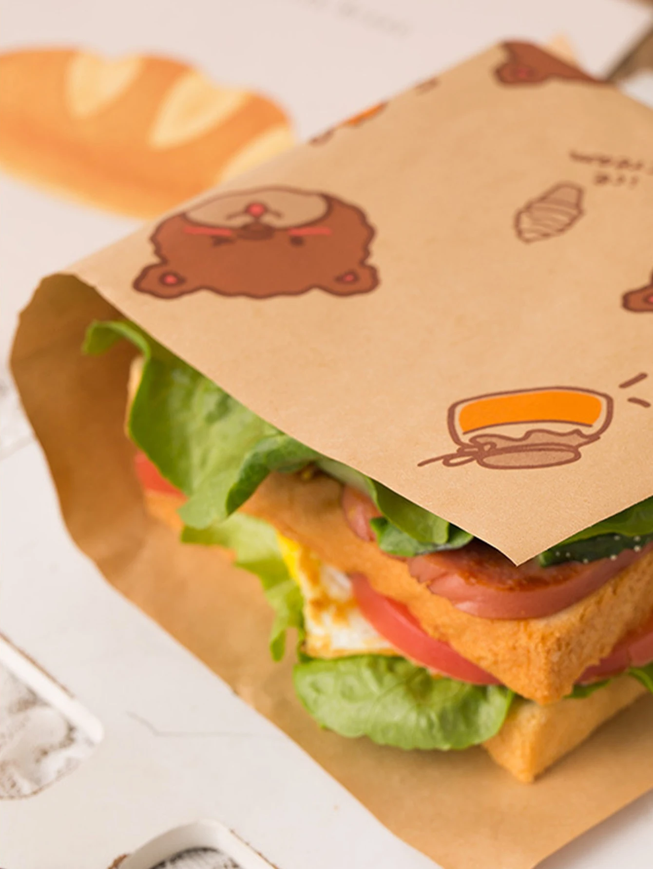 50PCS Grease-Resistant Kraft Paper Food Wrapping Sheets – Oil-Proof Sandwich, Burger, F... - SKU PFWS1045 - UGI Packaging