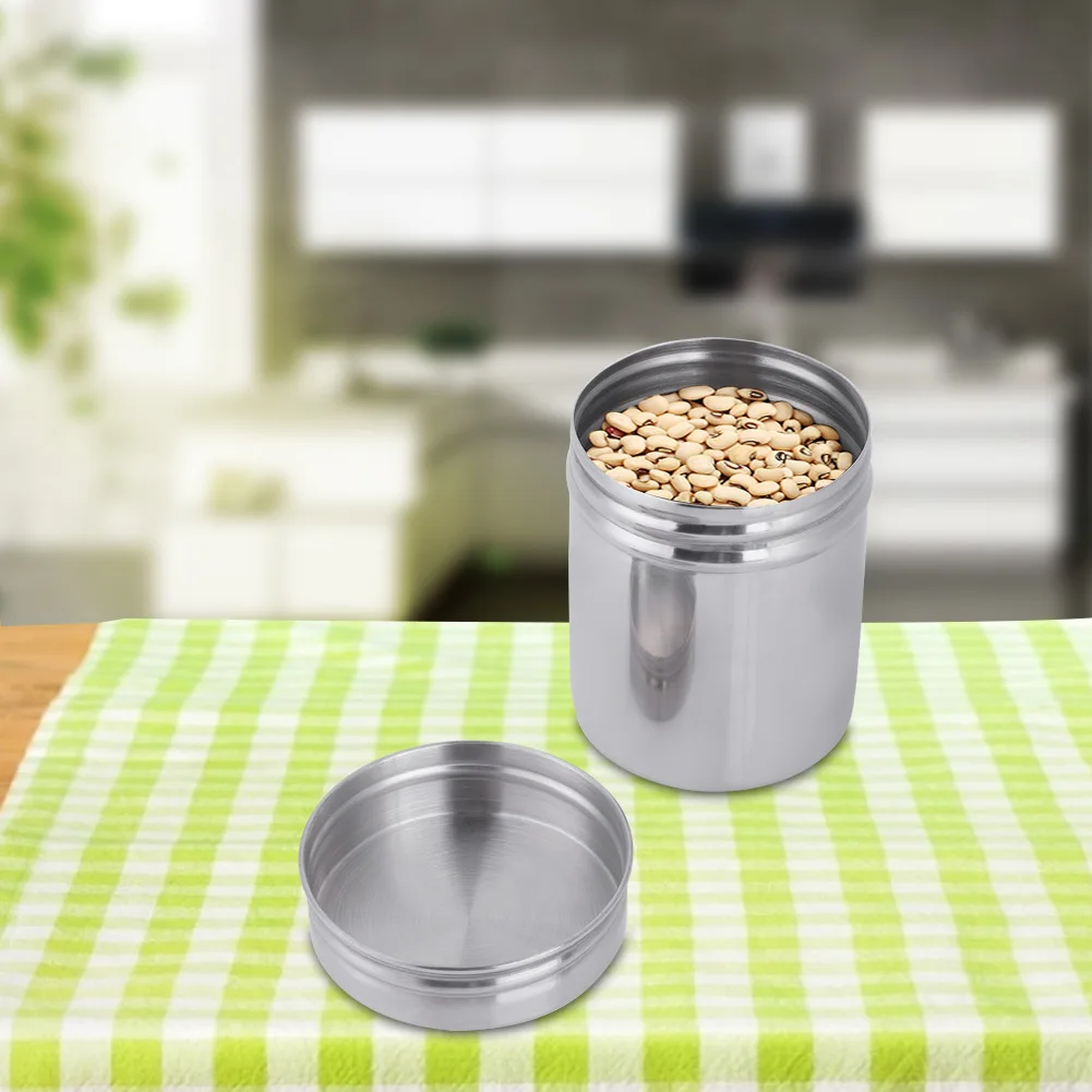 Stainless Steel Sealed Storage Jar Portable Airtight Food Storage Container Canister For Coffee Beans Flour Cereal Suga 5