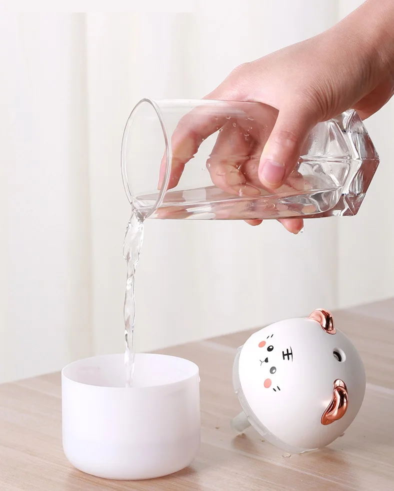 250ml Desktop Mini Air Humidifier With Colorful Atmosphere Light Cool Mist Aroma Diffuser For Home Bedroom Humidifier Purifier