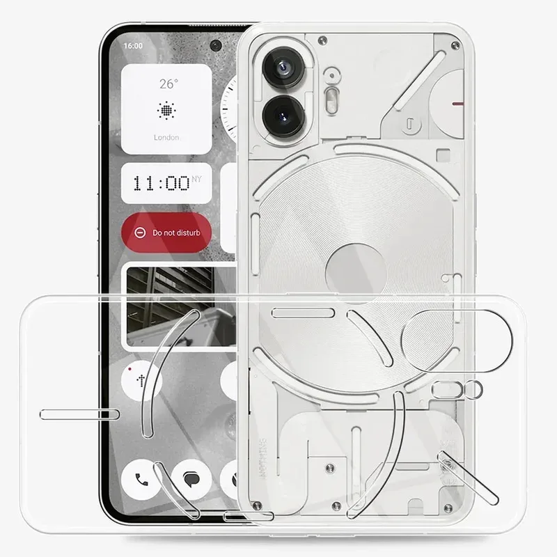 Clear Silicone Shockproof Phone Case - Soft TPU Bumper Cover