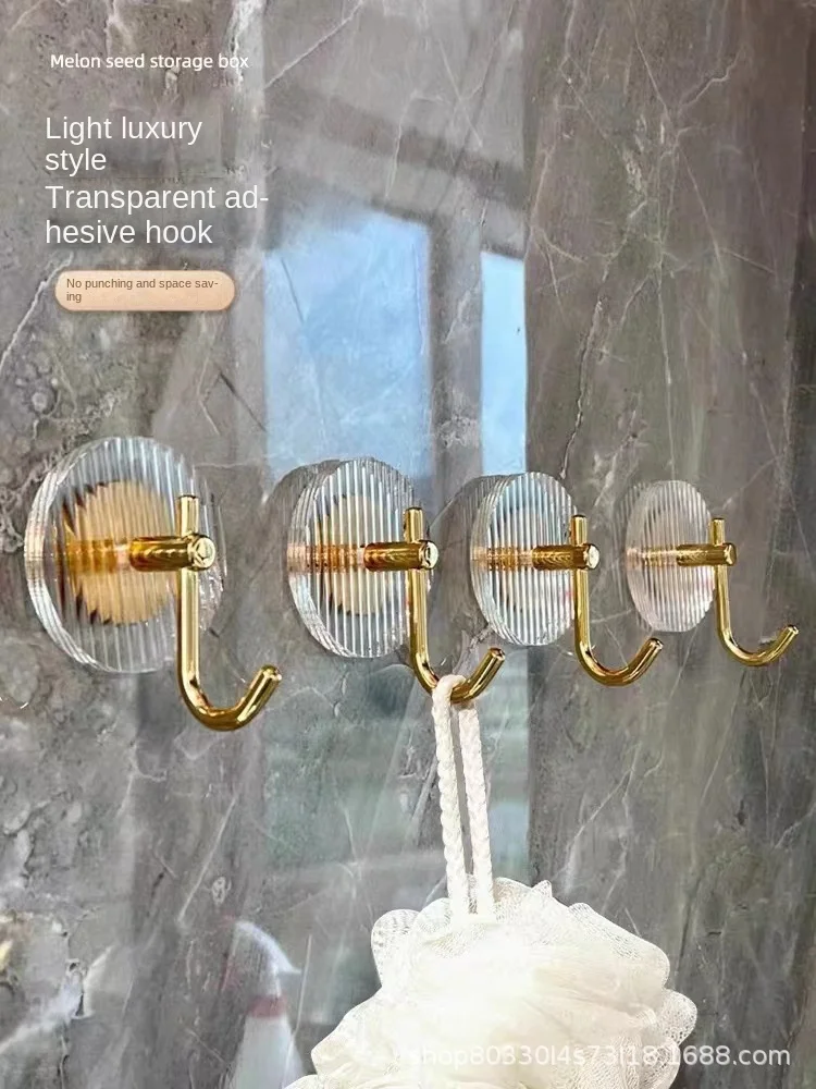Acrylic Hook Hanger, Hat Rack, Wall Mounted, Non Perforated Bathroom Towel Hook, Wardrobe, Kitchen Organizer Bathroom Hooks