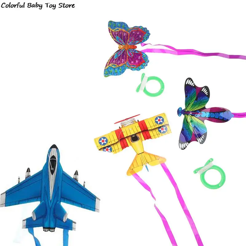 Colorful Pocket Kite Outdoor Fun Sports Kite Flying Easy Flyer Kite Toy For Kids 3