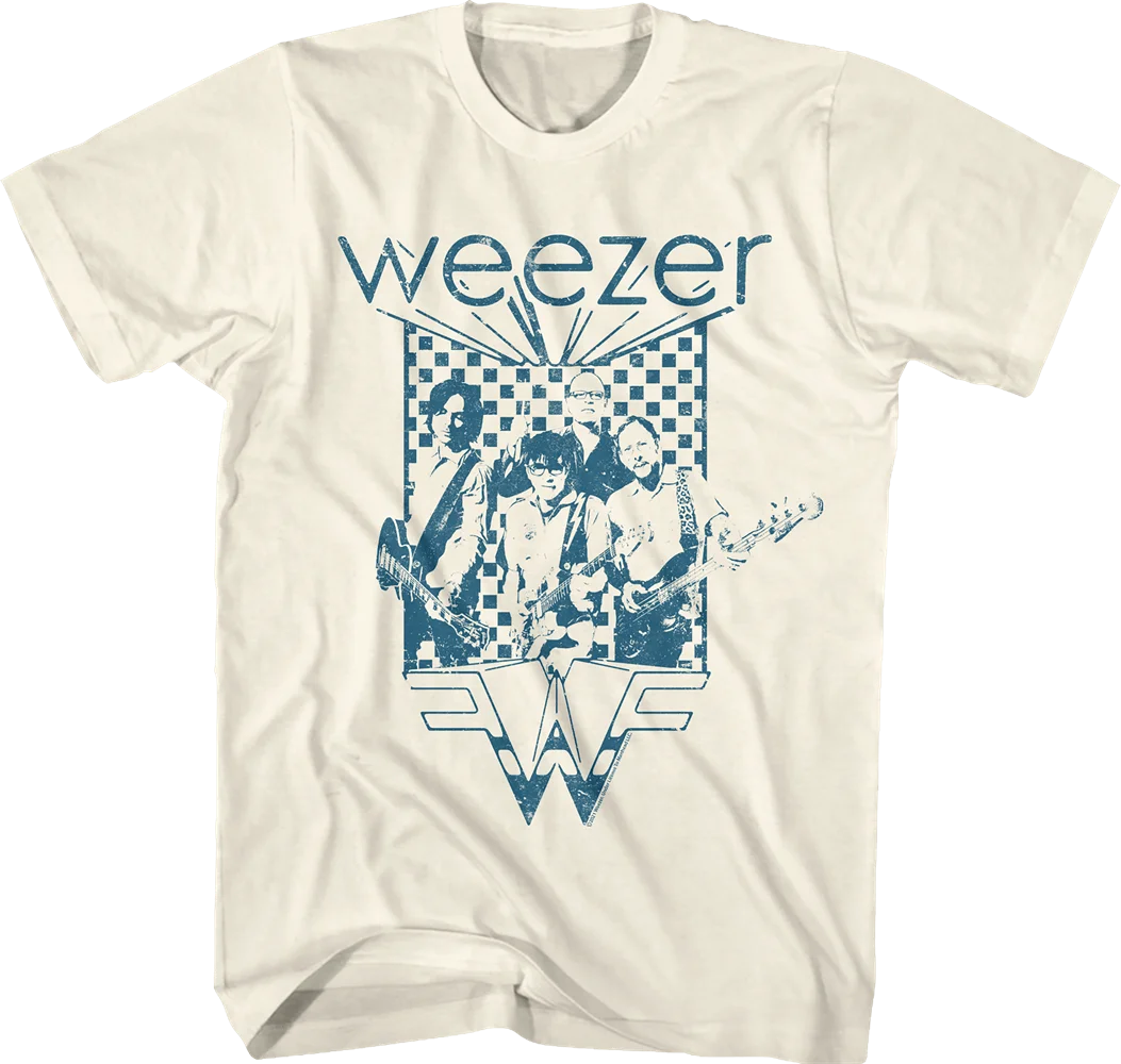 Weezer Band القطن تي شيرت Vintage الرجال النساء ال...