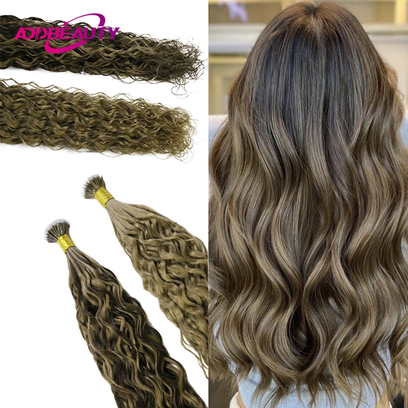 Natural Wave Nano Ring Human Hair Extension 40g 50g Keratin Capsule Micro Ring Hair Extensions Human Hair Natural Fusion Hair