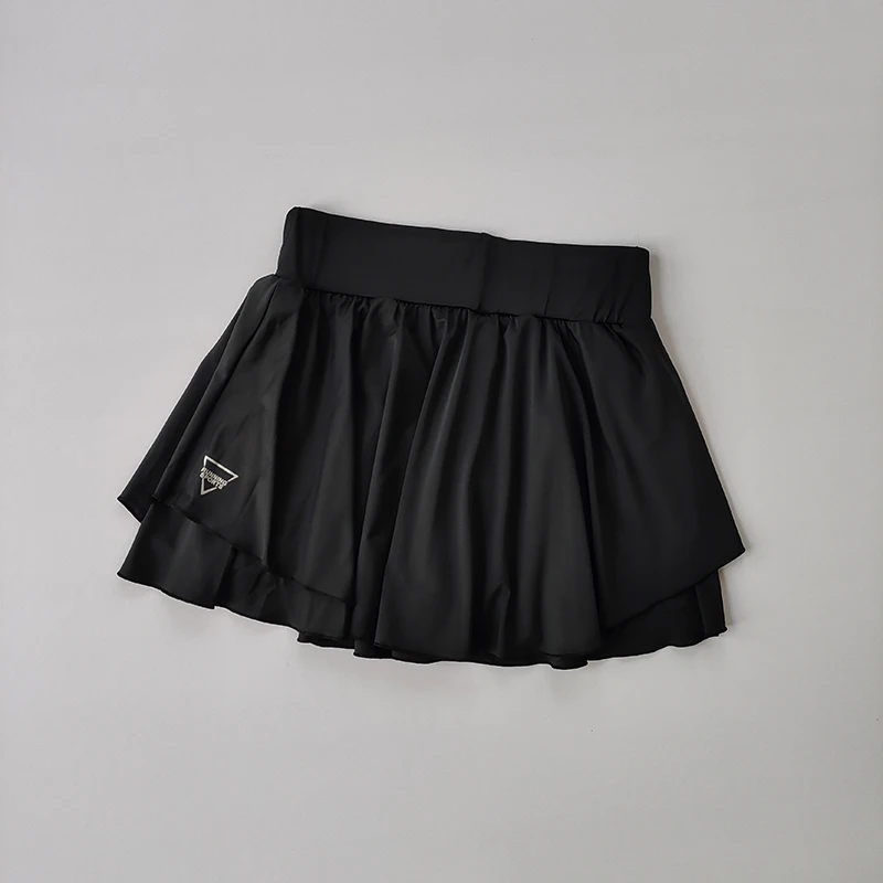 thumbnail image 1 of Falda deportiva falsa de dos piezas para correr para mujer, falda de verano de secado rápido que cubre la cadera, pantalones de falda de Yoga y tenis transpirables a prueba de luz, 1 of 6