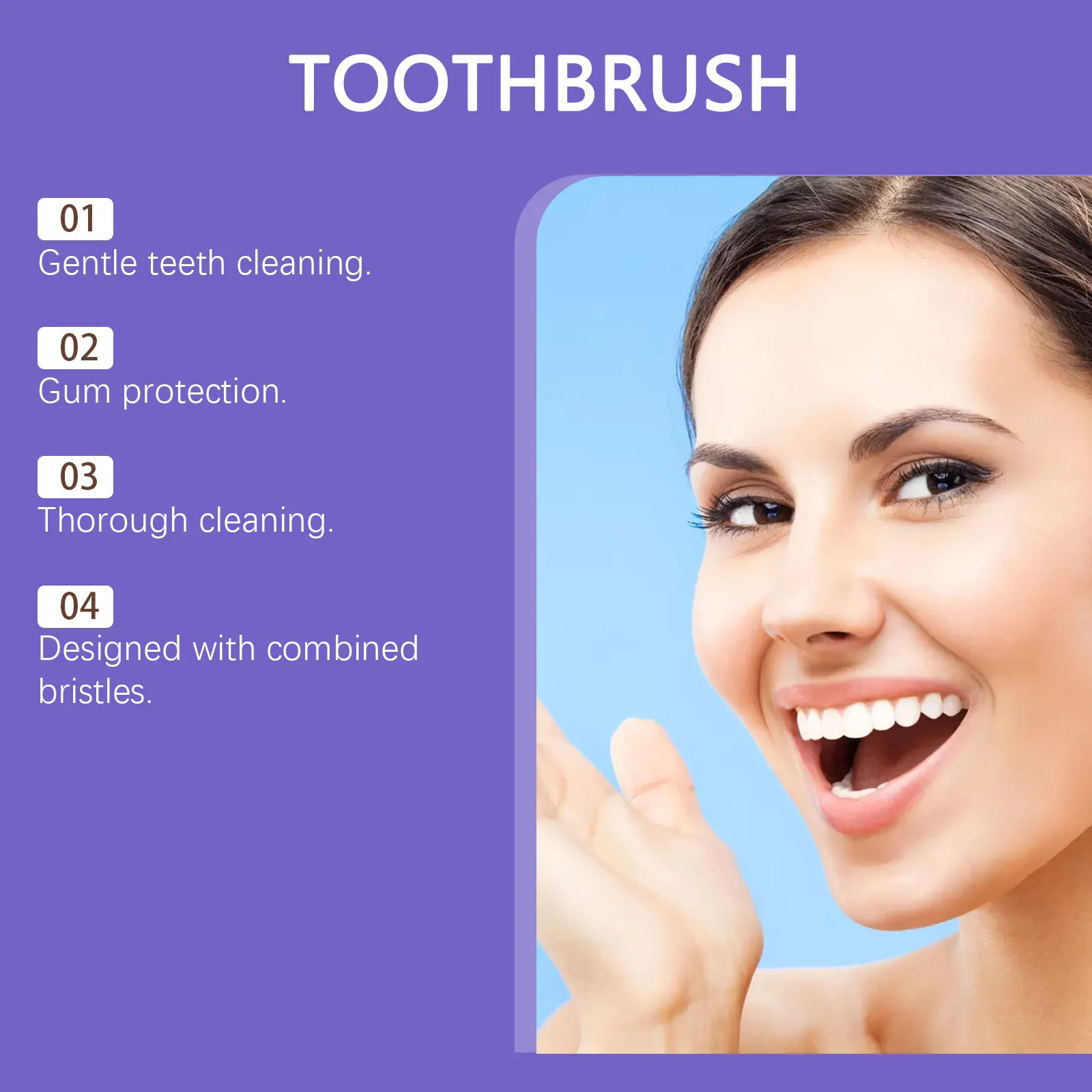 Gum-Care Wide-Head Toothbrush - Gentle Daily Soft-Bristle Design, Cleans Teeth, Protects Gums, For Oral Care