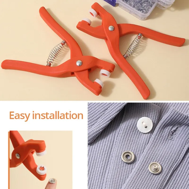 Pinze per bottoni automatici in metallo, 100 set di bottoni automatici in metallo da 15 mm e 3 matrici, per pelle, fai da te, tessuto, abbigliamento, | Leroy Merlin