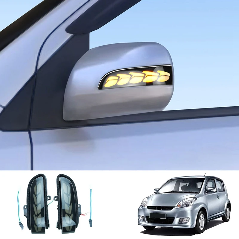 

Car Led Side Mirror Yellow Light Flowing LED Lights Turn Signal Light For Perodua Myvi 2005-2014 Car Accessories