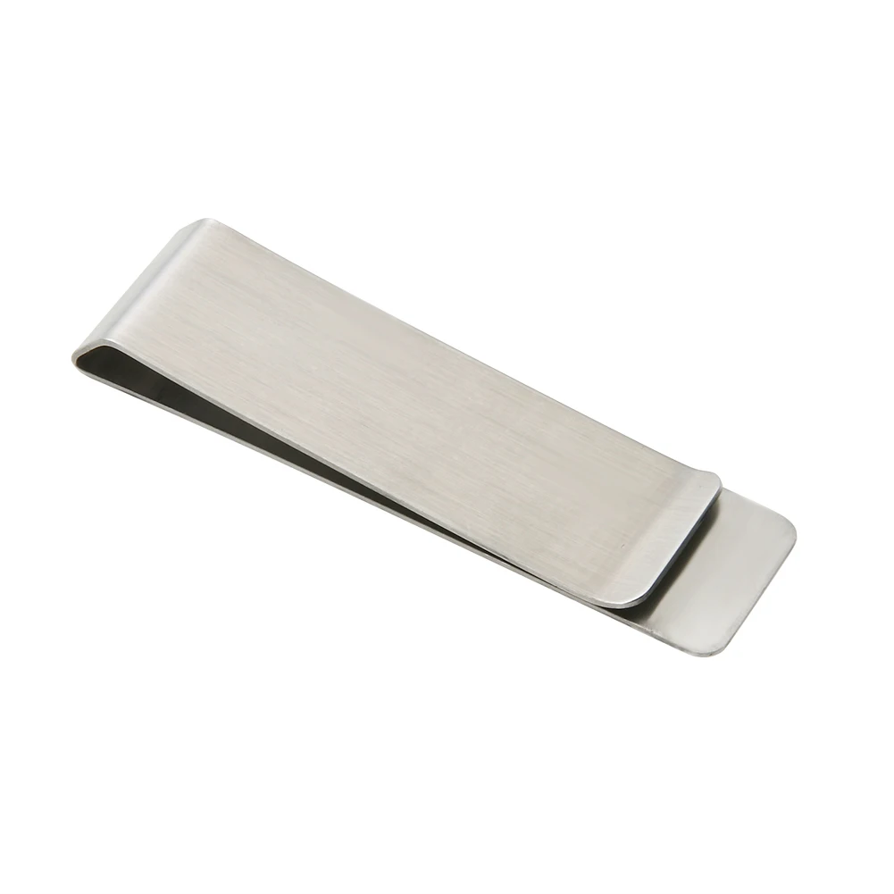 Mini Money Clip Stainless Steel Ready Money Folder Anti-lost Wallet Dollar Cash Clamp Reusable  Simple for Outdoor Travel