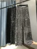 2025 Women's Thickening Warm Silver Black Sequin Pants Autumn Winter Glitter Pants Sparkly Trousers Party Clubwear Pants Female