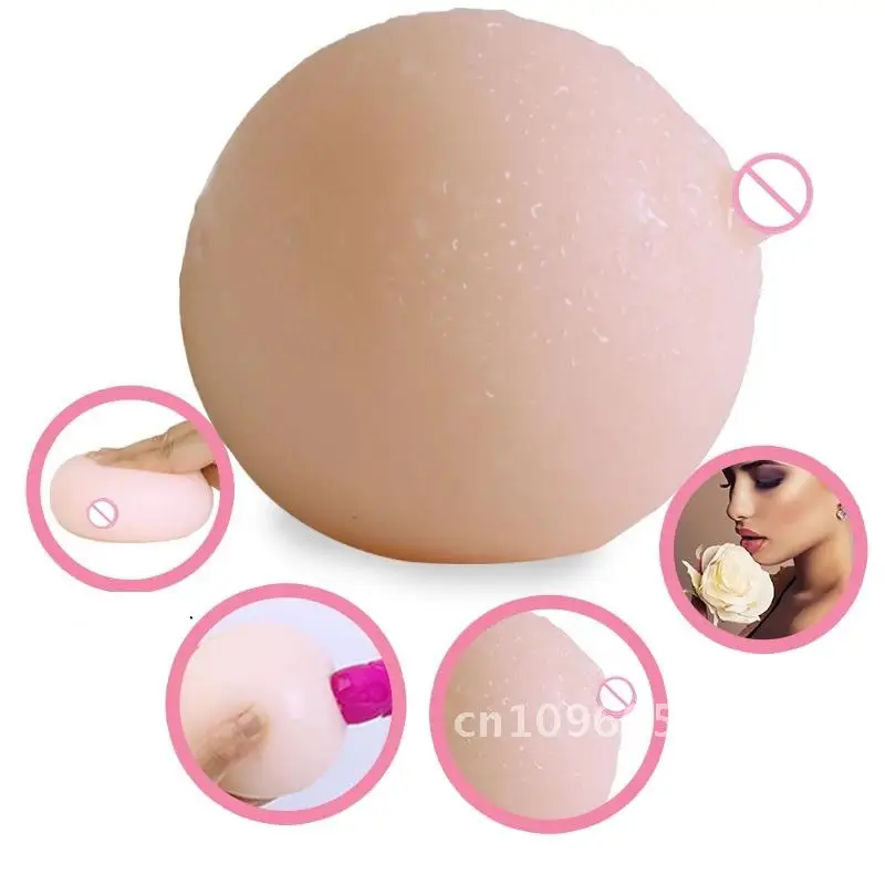 12*11cm Soft Big Breast Ball Men Sex Toys Portable 3D Nipple Mold Box Male Touch Massager With Masturbation Female Adult Rubber