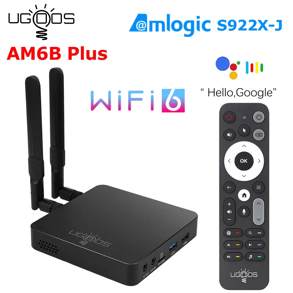 UGOOS AM6B Plus TV BOX Amlogic S922X-J Android 9.0 DDR4 4GB RAM