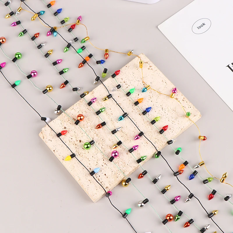 

1:12 1 String Of Fake Lights Christmas Good Decoration Dollhouse Miniature Mini Furniture Accessories String Lights