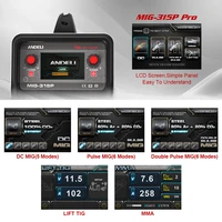 ANDELI Industrial MIG Welding Machine 380V  MIG TIG MMA 3 in 1 Double Pulse Aluminum Welding LCD Synergy Gasless & Gas Welder 2